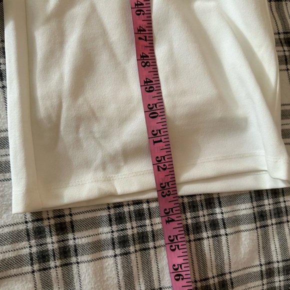 Lulu’s Edith White Strapless Stretchy Ponte Fabric Wide-Leg Sexy Jumpsuit NWOT M - Picture 14 of 16